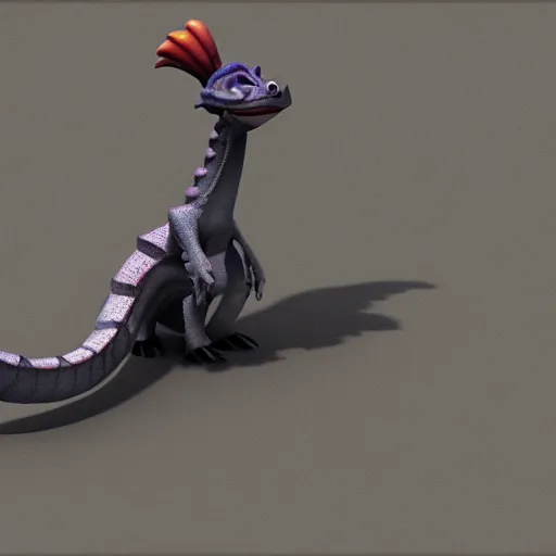 Image similar to pixar render of a cute dragon, stylised