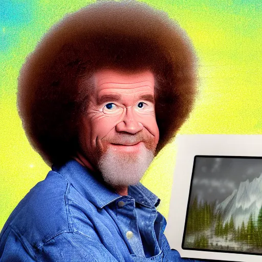 Bob Ross using Photoshop | Stable Diffusion | OpenArt