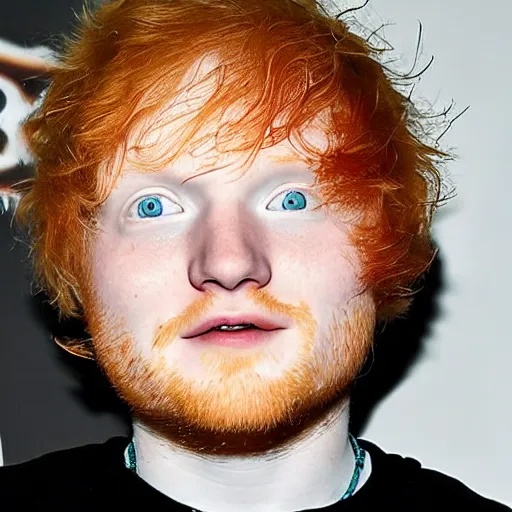 Prompt: ed sheeran caught in a nuclear blast