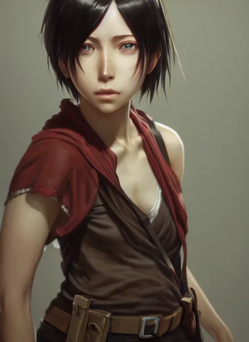 Prompt: Mikasa Ackerman, au naturel, hyper detailed, digital art, trending in artstation, cinematic lighting, studio quality, smooth render, unreal engine 5 rendered, octane rendered, art style by klimt and nixeu and ian sprigger and wlop and krenz cushart