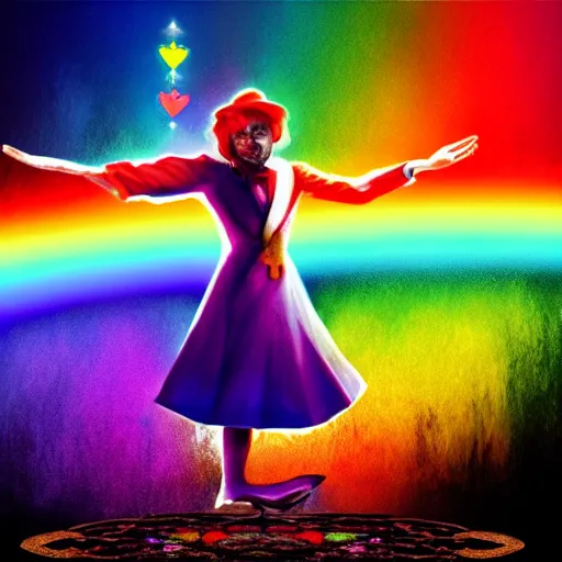 Image similar to a rainbow magician.