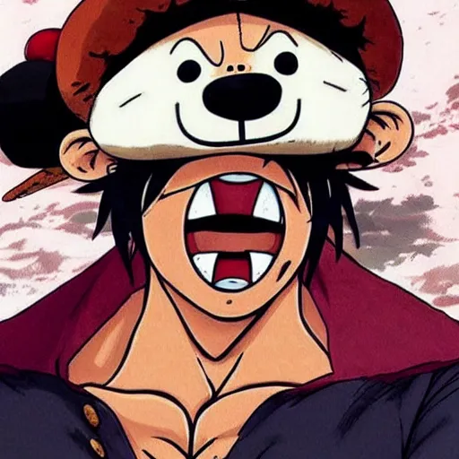 Image similar to luffy as 🐼