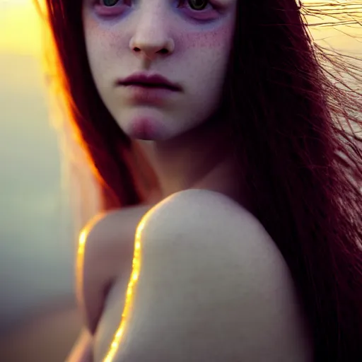 Image similar to photographic portrait of a stunningly beautiful emo renaissance female in soft dreamy light at sunset, contemporary fashion shoot, by edward robert hughes, annie leibovitz and steve mccurry, david lazar, jimmy nelsson, breathtaking, 8 k resolution, extremely detailed, beautiful, establishing shot, artistic, hyperrealistic, beautiful face, octane render