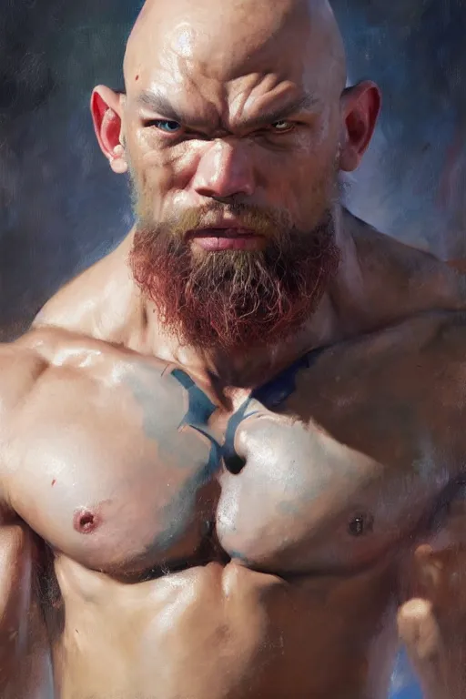 Image similar to realist portrait of bobobo. by Daniel F. Gerhartz, hyperrealistic oil painting, 4k, studio lightning