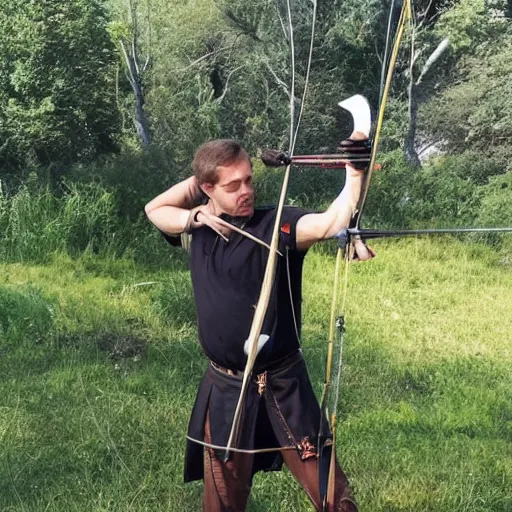 Image similar to photo of an archer with a bow