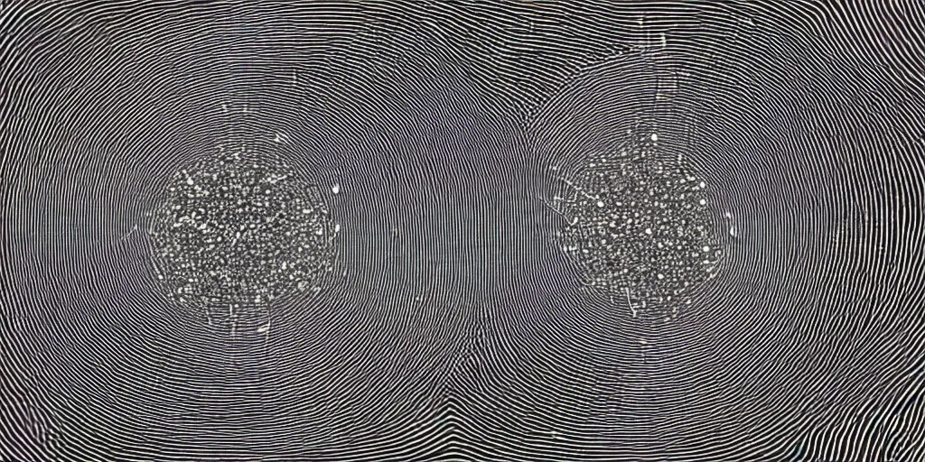 Image similar to diagram of infinite complexity showing every single atom of the universe