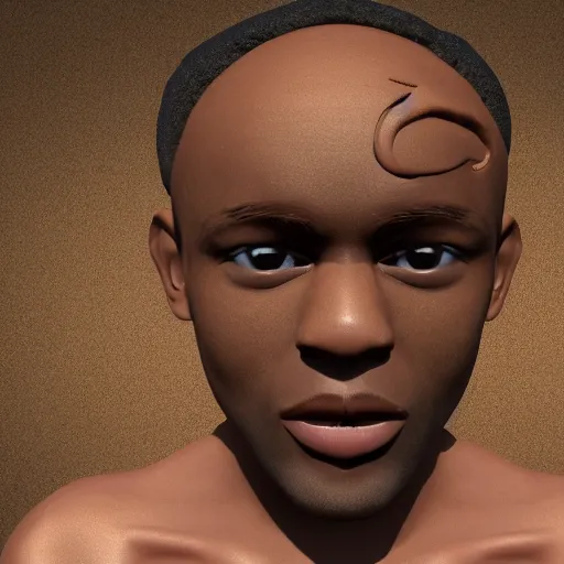 Prompt: a black person with crust on his face and goblin feet, super detailed, 4 k, realistic