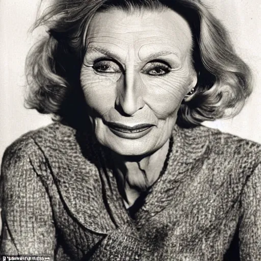 Image similar to bauhaus constrictive detailed portrait of cloris leachman at elderly age of 1 0 5