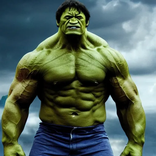 Image similar to Dwayne Johnson as hulk