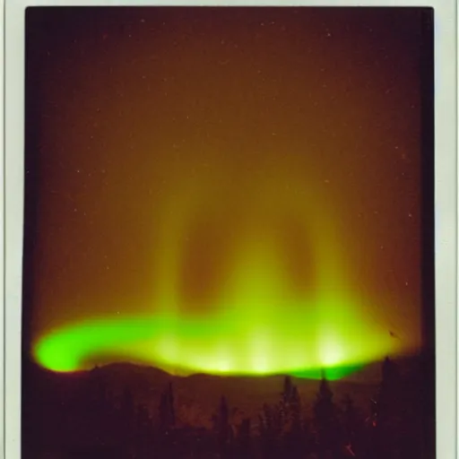 Prompt: solar storm, Polaroid photo