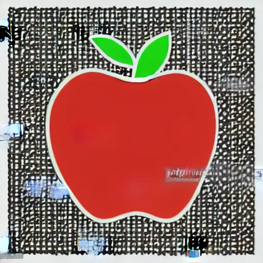 Prompt: apple picking logo, vector art design, centered