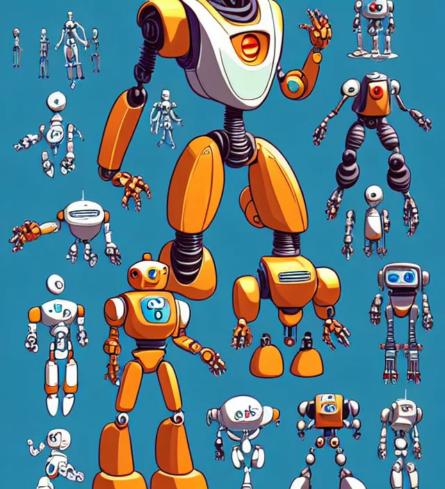 Image similar to the robot mother protagonist, animation character design by akira toriyama, don bluth, jack kirby, action - adventure, sharp detail, artstation trending, conceptart. com