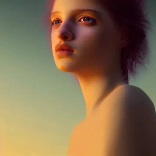 Image similar to photographic portrait of a stunningly beautiful emo renaissance female in soft dreamy light at sunset, contemporary fashion shoot, by edward robert hughes, annie leibovitz and steve mccurry, david lazar, jimmy nelsson, breathtaking, 8 k resolution, extremely detailed, beautiful, establishing shot, artistic, hyperrealistic, beautiful face, octane render