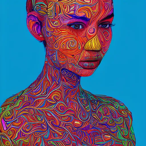 Prompt: the portrait of a beautiful young woman partially made up of peppers of all colors, an ultrafine detailed illustration by james jean, intricate linework, bright colors, final fantasy, behance contest winner, vanitas, angular, altermodern, unreal engine 5 highly rendered, global illumination, radiant light, detailed and intricate environment