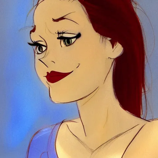 Image similar to portrait of a beautiful woman by glen keane