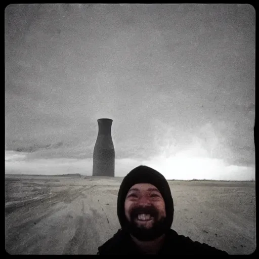 Prompt: Selfie with a nuclear blast #selfie #lastselfie