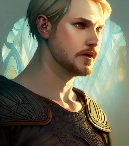 Image similar to ( anders from dragon age ) ultra detailed, intricate, dynamic lighting, digital art, anime, digital painting, art station, wlop, sharp focus, illustration, art by artgerm and greg rutkowski and alphonse mucha