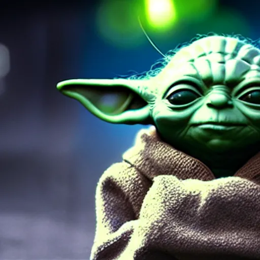Prompt: yoda with thought bubble