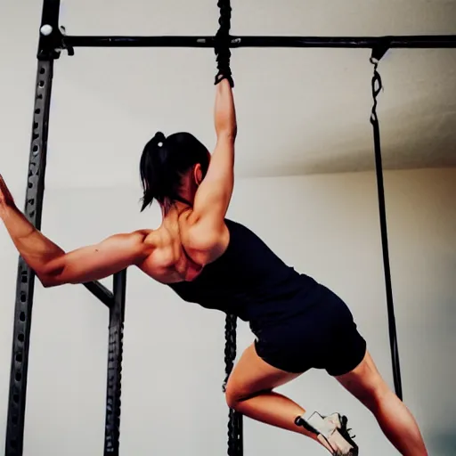 Image similar to girl doing a muscle up