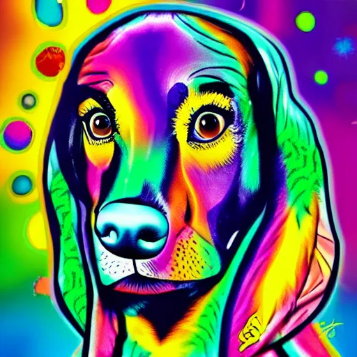 Prompt: Lisa Frank style Snoop Dogg portrait