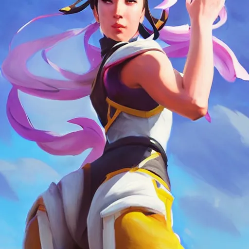 Image similar to greg manchess portrait painting of sakura from fortnite as overwatch character, medium shot, asymmetrical, profile picture, organic painting, sunny day, matte painting, bold shapes, hard edges, street art, trending on artstation, by huang guangjian, gil elvgren, ruan jia, greg rutkowski, gaston bussiere