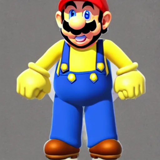 Image similar to super mario as carl johnson face