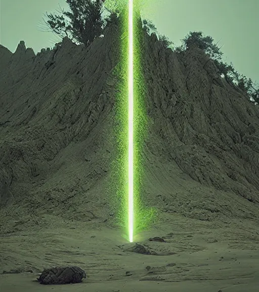 Image similar to lokah samastah sukhino bhavantu vertical green laser light, iphone 1 3 pro max, painting art, volumetric lighting, majestic light, ethereal, hyperrealistic, at night, epic, masterpiece, by reuben wu