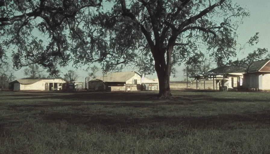 Prompt: 7 0 s film still from a movie about rural louisiana, kodachrome, cinecolor, cinestill, film grain, film texture, retro, cinematic, high resolution, photorealism,