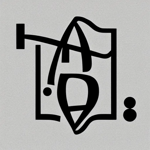 Image similar to logo that infuses the letters T and J, graphic design, black and white