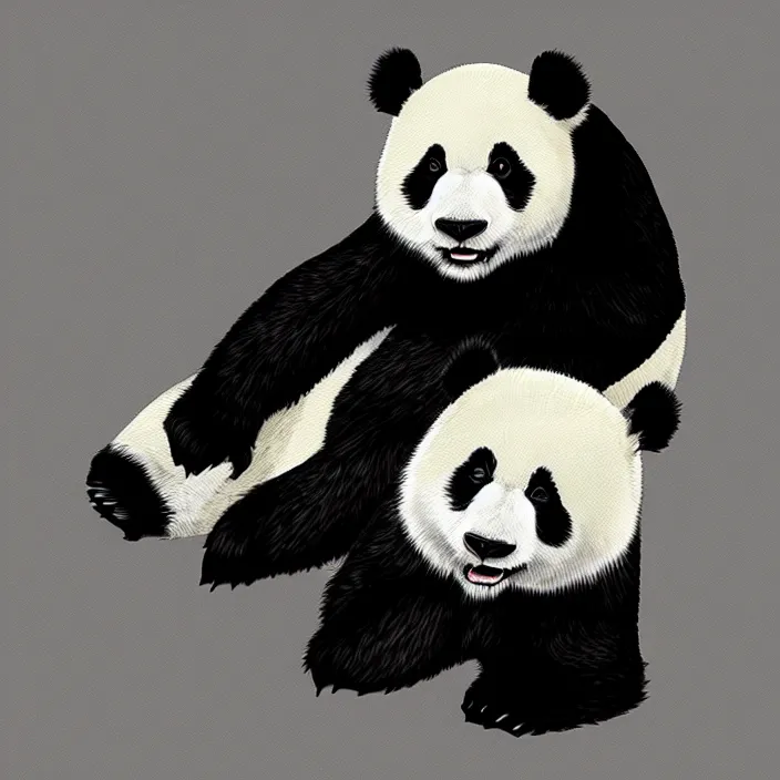 Image similar to panda, polygon, 4K.
