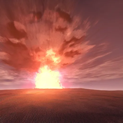 Prompt: source engine skybox of a burning steppe, highly detailed render