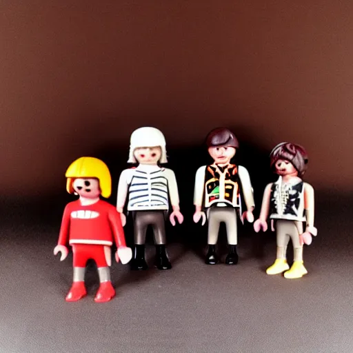 Image similar to throbbing gristle band as playmobil figures