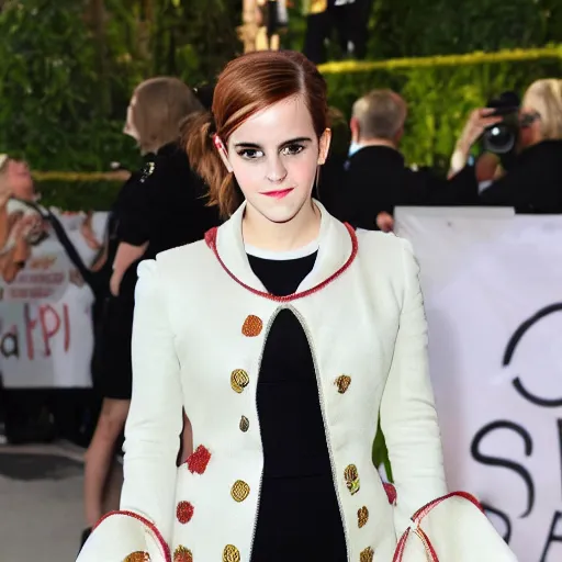 Image similar to Emma Watson cosplaying as a mouse