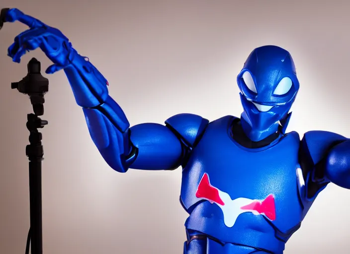 Prompt: photo still of pepsiman from the new family comedy movie, 8 k, studio lighting bright ambient lighting key light, 8 5 mm f 1. 8