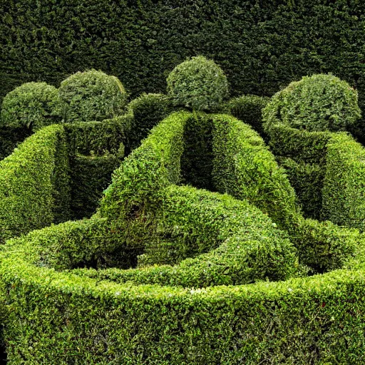 Prompt: a hedge bush masterfully shaped like Abe Lincoln in the center of a hedge maze, 4k, realistic lighting, realistic shadows