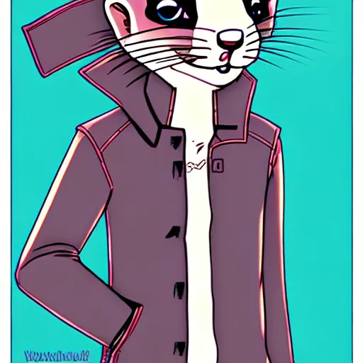 Image similar to ferret manga style