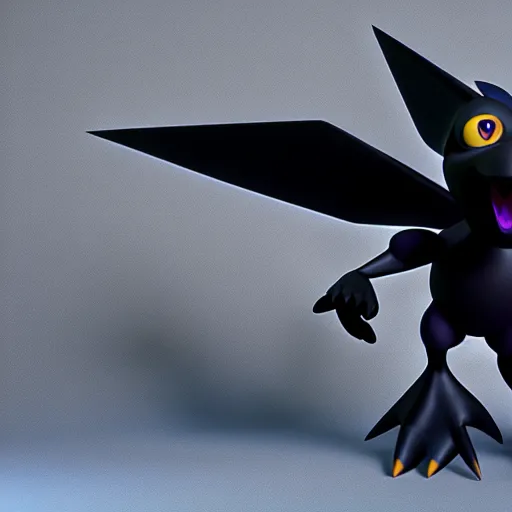 Prompt: pixar legendary black dark pokemon , 3d render , 4k , octane render , HD