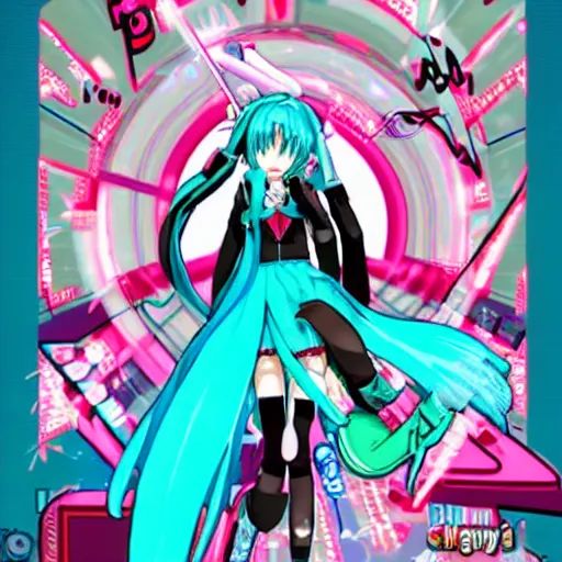 Image similar to hatsune miku smokes sega genesis