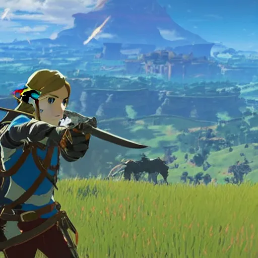 Image similar to real leaked breath of the wild 2 gameplay no fake