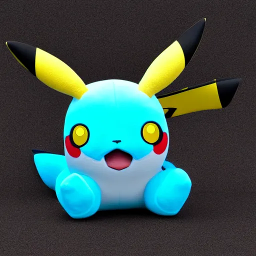 Image similar to a pikachu plushie, 3 d octane render, photorealistic, hyperdetailed, rtx, hdr, 8 k, 5 0 mm lens.