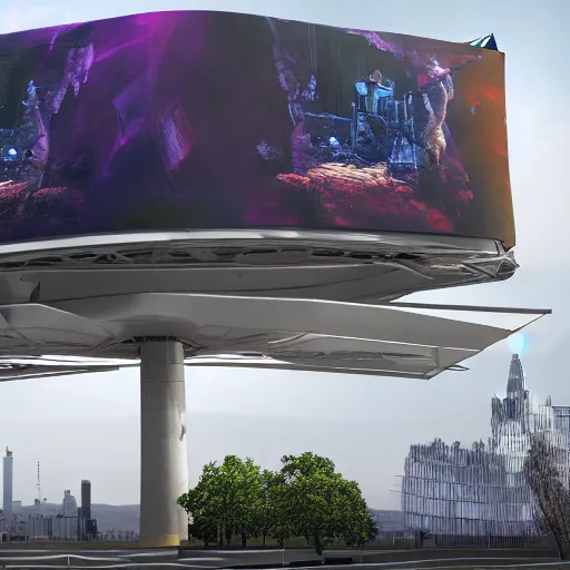 Prompt: sci-fi wall structure on the coronation of napoleon painting and photogrammetry point cloud digital billboard in the middle, unreal engine 5, keyshot, octane, artstation trending, ultra high detail, ultra realistic, cinematic, 8k, 16k, in style of zaha hadid, colors in style of nanospace Michael Menzelincev, colors in style of the Blade Runner 2049, in plastic, dark, tilt shift,