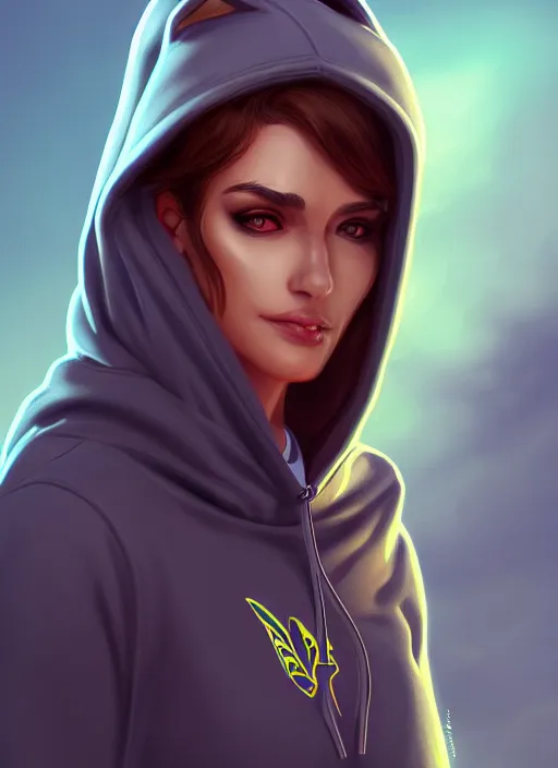 Image similar to pretty woman wearing an anubis hoodie, highly detailed, artgerm style, artstation, soft light, sharp focus, illustration, character design, concept art