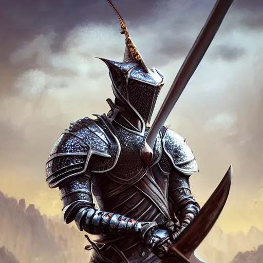 Prompt: portait of a dragon male knight holding sword, digital art, digital painting, masterpiece, elegant, hyper realistic, award winning, 8 k, behance, artstation, unreal engine 5, octane render, masterpiece, sharp focus, intricate, ornate