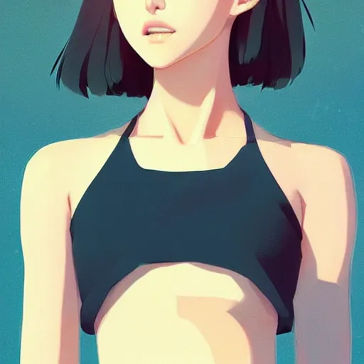 Image similar to a beautiful young japanese natalie portman alluring instagram model in crop top, by guweiz and wlop and ilya kuvshinov and artgerm and makoto shinkai and studio ghibli, symmetrical eyes, aesthetic, gorgeous, stunning, alluring, attractive, artstation, deviantart, pinterest, digital art