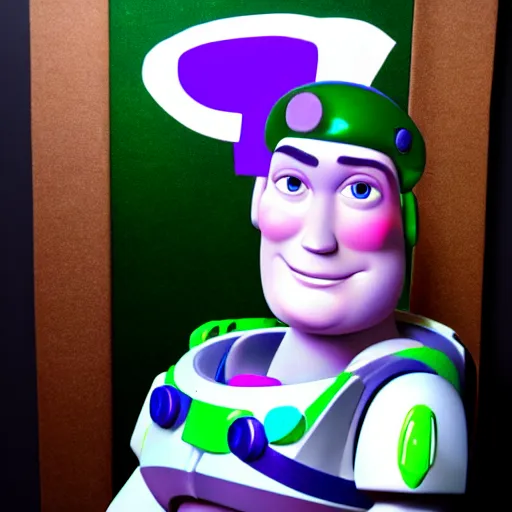 Image similar to portrait of buzz lightyear as real human