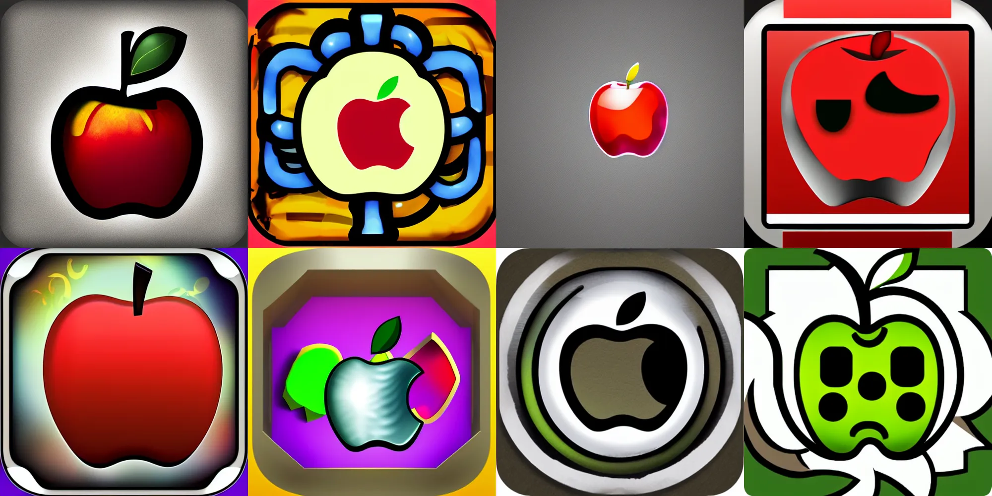 Prompt: an apple game icon