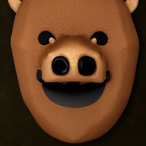 Prompt: photorealistic oni mask of yogi bear