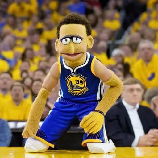 Prompt: stephen curry as a muppet