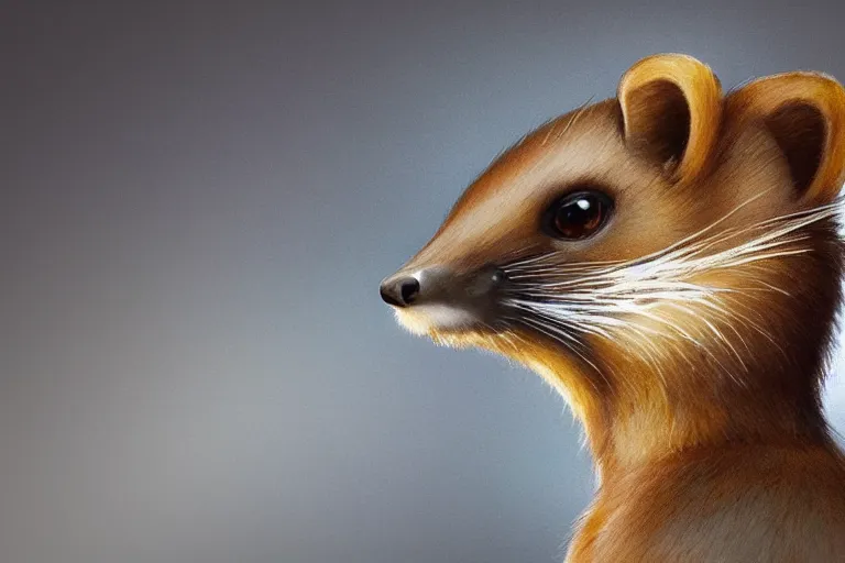 Image similar to anthropomorphic marten wearing jewlery, made by Stanley Artgerm Lau, WLOP, Rossdraws, ArtStation, CGSociety, concept art, cgsociety, octane render, trending on artstation, artstationHD, artstationHQ, unreal engine, 4k, 8k,