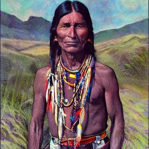 Image similar to thin native American man